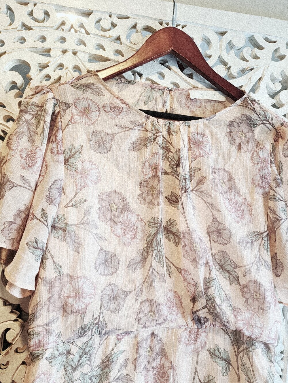 ANTHROPOLOGIE ASTR THE LABEL FLORAL PRINT FLOWY NWOT DRESS WOMENS SZ XLARGE - Picture 10 of 16